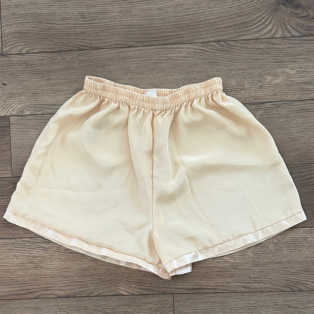 Silky champagne Victoria secret sleep shorts